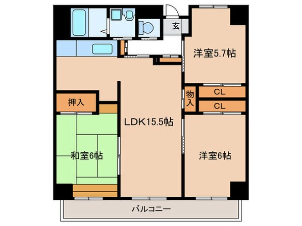 ハイツレインボー塩屋の物件間取画像